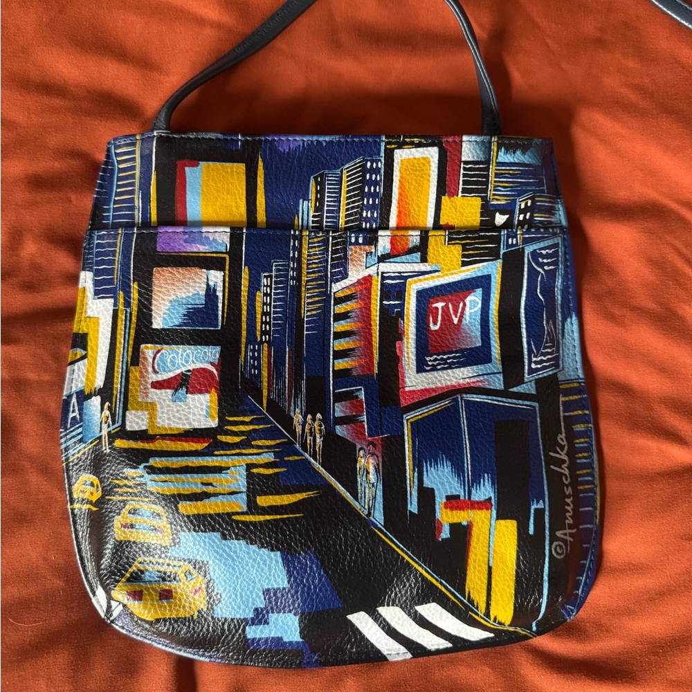 Anuschka Hand Painted Leather Crossbody - Picture 2 of 4